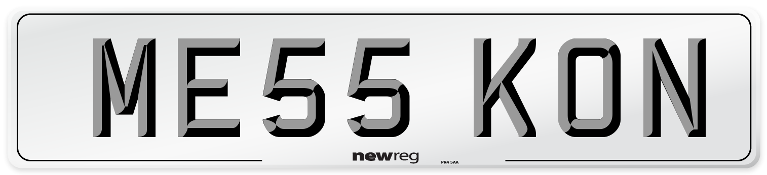 ME55 KON Number Plate from New Reg